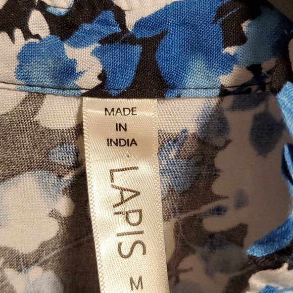 Lapis blue and white floral midi dress NWT - Picture 5 of 12